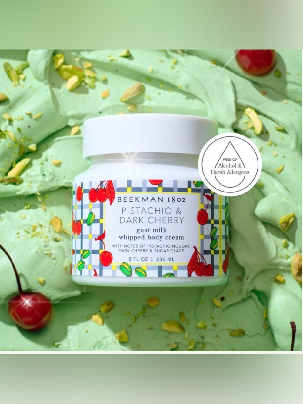 Beekman 1802 Pistachio & Dark Cherry Body Cream